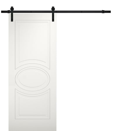 Vdomdoors Barn Interior Door, 36" x 96", White MELA7001BD-B-WS-3696